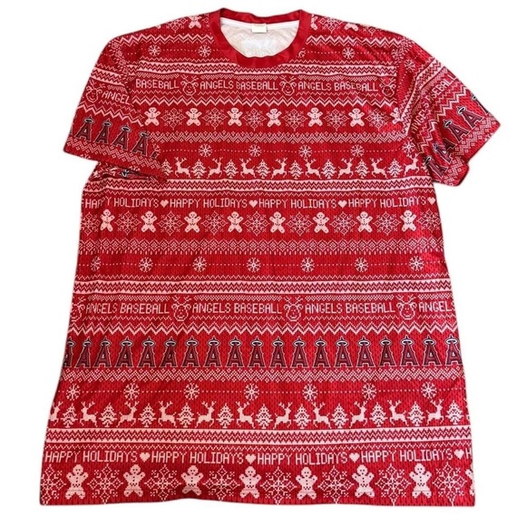 Other - Red & white Angels baseball Christmas tee #baseball #Christmas #MLB #Angels